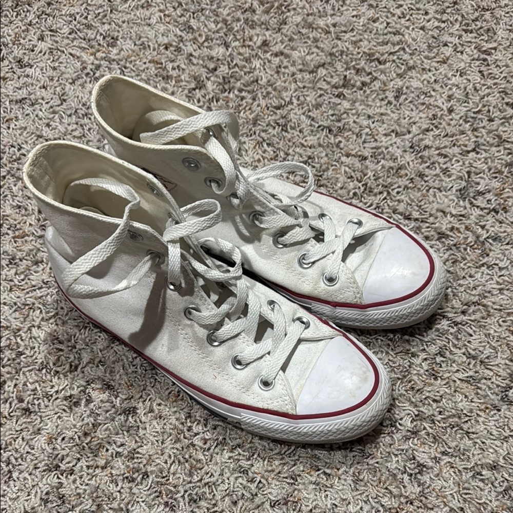 White High-Top Converse Sneakers